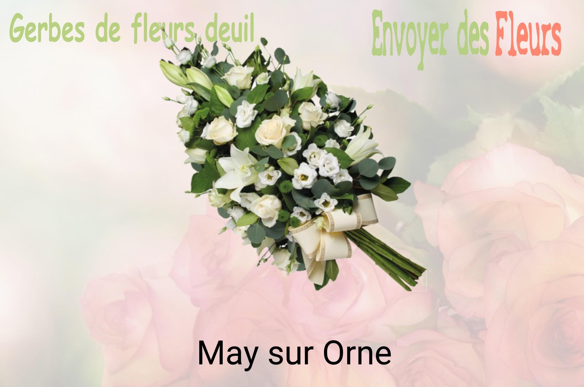 Gerbe de fleurs de deuil livrée à May-sur-Orne